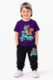 Boy's T-Shirt + Printed T-Shirts + Printed Sweatpants Character / Theme + Cotton + Summer / Casual