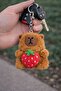 Kapibara Plush Green Sulfate Cute Keychain Red Strawberry Capybara Kapip Labubu Toy Lover - 2