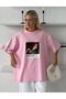 Pantone Printed Pink Women's Oversized T-Shirt