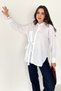 Women's Tie Detailed Shirt – Long Sleeve Pocket Detail Stylish Shirt - 7