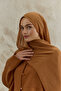 Qef Scarf Soft Line Cotton Shawl Almond 001 Cinnamon - 2
