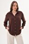 Women's Metal Button Long Sleeve Shirt 260339 - 265238 - 4
