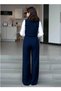 Waiter Boy Office Style Vest and Wide-Legged Pants Combination Set - 4