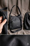 Just & Polo Women's Black Shoulder Bag - Hobo Model with Wide Logo Strap and Mini Wallet 7023 - 2