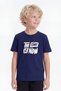 Boy's Round Neck Short Sleeve T-Shirt with Print Detail - 2