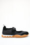 Black Real Genuine Leather Women's Sandals Shoes Velcro Thick Sole Pery - 2