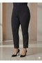 Women's Plus Size Scuba Fabric Pants with Elastic Waist and Lace Tayli Ankle-Length Pants - 5