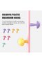 Floor Coat Rack with Colorful Hooks, Standing Clothes Hanger Organizer , Space-Saving Home Decor - 6