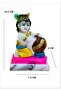 Divine Design Ladoo Gopal/Makhan Chor Marble Dust Idol – The Divine Charm of Bal Krishna - 10.5cm height - 2