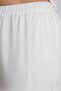 30094 Ecru Chiffon Pants with Elastic Waist and Tube-Legged Trim Lining - 3