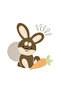 Tote Bag - Rabbit with Carrot Printed Stylish Carry-All Cotton Tote Set of 01 - 5