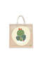 Tote Bag - Cactus Printed Stylish Carry-All Cotton Tote Set of 01