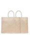Laminated Juco Tote Bags With Gusset (Natural) 14.5 x 17 Inch Reusable Shopping Bag Set of 2