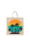 Tote Bag - Sunset & Palms Printed Stylish Carry-All Cotton Tote Set of 01
