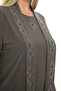Mother's Inner-Outer Suit with Stones and Brooch, Stylish Wedding Suit - 2