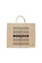 Tote Bag - Bonjour Printed Stylish Carry-All Cotton Tote Set of 01