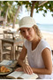 Women's Baseball Hat Paper Straw-Textured Adjustable Minimal Casual Women's Hat