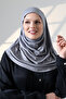 One-Piece Practical Prayer Hijab, Ready-To-Wear Hijab Shawl - Gray - 3