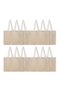 Unlaminated Juco Tote Bags With Gusset (Natural) 16 x14 Inch Reusable Shopping Bag Set of 12 - 2