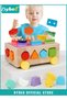 Baby Shape Sorter Learning Toys for Toddlers, Wooden Shape Sorter Learning Blocks for Boys Girls, Mo
