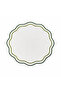 2 Pieces Placemat I-Kenalarları Yeşil Striped - Linen Fabric Supla Special Stain Resistant Fabric - 2