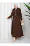 Sleeve and Waist Detailed Jacket & Skirt Hijab Set Rc9027