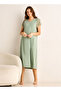 Midi Night Dress Lace Sleeves - 2