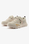Kids Beige Low-Top Casual Sneakers with Velcro Strap - Sleek Everyday Style and Comfort - 4