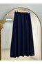 Eser Beli Tunnel Cover Pocketed Zippered Skirt Suit-Mf596 Navy Blue - 7