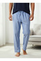 Men Cotton Striped Button Front Nightwear Set - 4