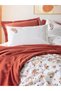 Vivid Single Piqué Pack of Duvet Cover Set Paisia Cinnamon - 2