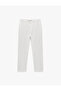 Regular Fit Pocketed Waist-Tie Fabric Trousers - 3