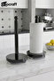 Luxury Granite Black Paper Towel Holder with Chrome Legs Modern Napkin Holder Kitchen Accessory Non-Tipping Heavy Duty - 4
