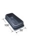 Capac Plastic Pentru Teava Rectangulara 100x50mm - 10buc/punga