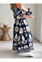 Double-Breasted Viscose Dress with Collar and Belt - 4