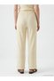 Xside Yellow Elastic Waist Textured Women's Trousers - 4