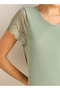 Midi Night Dress Lace Sleeves - 4