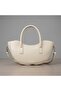 Women's Ecru Color Stylishly Designed Shoulder Bag and Clutch Bag