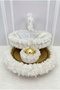 Velvet Henna Night Tray Basket with White Floral Copper Tray, Bridal Team, Engagement, Wedding, Circumcision - 3