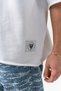 Unfinished Basic Crew Neck Stitch-Free Sleeve Detail Oversized T-Shirt - 4