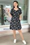 V-Neck Gipeli Viscose Dress 6Y024