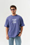 Emotions Back Design Detailed Crew Neck Oversized T-Shirt - 2