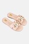 Women Brand logo Slip On Flats, Beige - 2