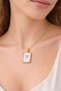 Steel Mother-Of-Pearl Letter Y Necklace - 3