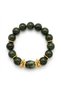 Natural Stone Jewelry Green Labradorite Stone Antique Gold Detailed Bohemian Women's Bracelet - 6