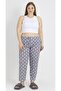 Plus Size Cotton Pack Thin Breathable Fabric Floral Detail Pajama Bottoms
