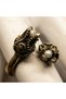 Bronze Jewelry Authentic Tiny Pearl Tulip Model Front Adjustable Vintage Women's Ring - 3