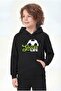 Kangaroo Pocket Hooded Printed Detailed Boys' Sweatshirt - 4