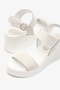 Telma Beyaz Suede - Volume Leather Women Sandals - 5
