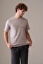 Men's Short Sleeve 100% Cotton Plus Size Capri Pajama Set Beige - 3